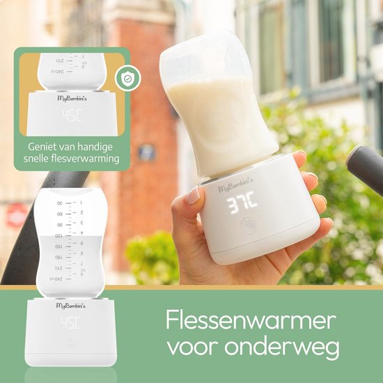 Draagbare Baby Flessenwarmer - Oplaadbare Flessenwarmer voor Onderweg - Geschikt voor Flesvoeding & Borstvoeding - USB Oplaadbaar (Wit) van $ — afbeelding 2