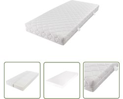 vidaXL Tweepersoons Bed - Slaapmatras - Matras met een wasbare hoes 200x140x17 cm H3 - Matras Kopen - Matras Topper - Anti Allergisch Matras