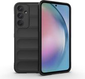 MobyDefend Hoesje - Geschikt voor Samsung Galaxy A55 - TPU Gripcase - Zwart