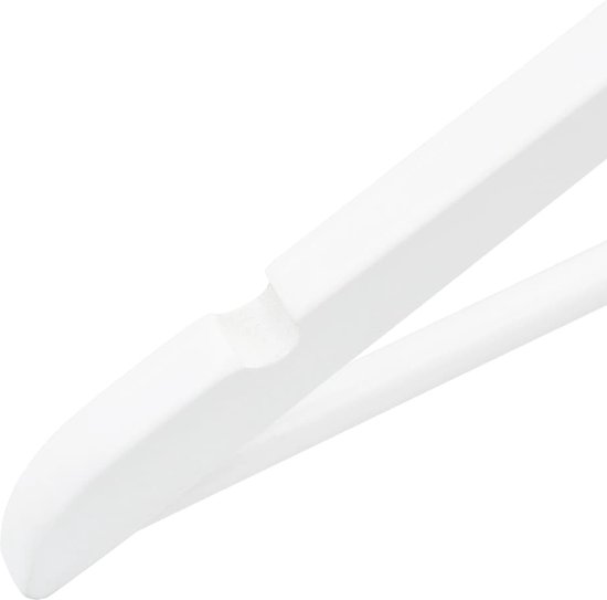 The Living Store Ensemble de Cintres en Bois Dur et Métal - 44,5 x 0,6 x 23 cm - Wit