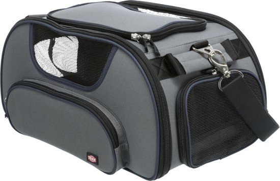 Foto: Trixie vliegtuigtas wings hondendraagtas 46x28x23 cm grijs blauw