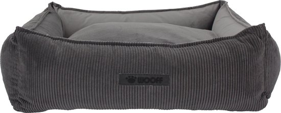 Wooff Cocoon Rib Velours Antraciet - Hondenmand - 70x60x20 cm