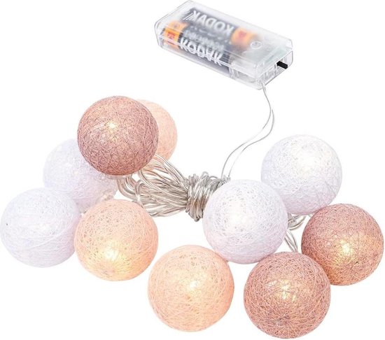 CREATIVECOTTON Led Lichtketting Met Katoenen Bollen, Inclusief Timer En Dimmer Fairytale 20 Ballen 663262120