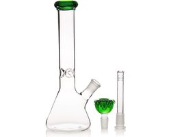 Glazen Bong met Percolator en Honingraat Rookfunctie - Waterpijp met Accessoires