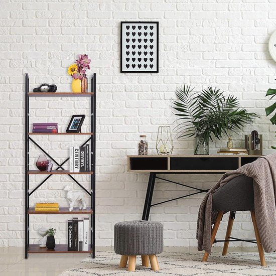 Boekenkast Met Rustiek Industrieel Hout | Bestel nu online ✓ 3 jaar garantie ✓ Thuiswinkel Waarborg