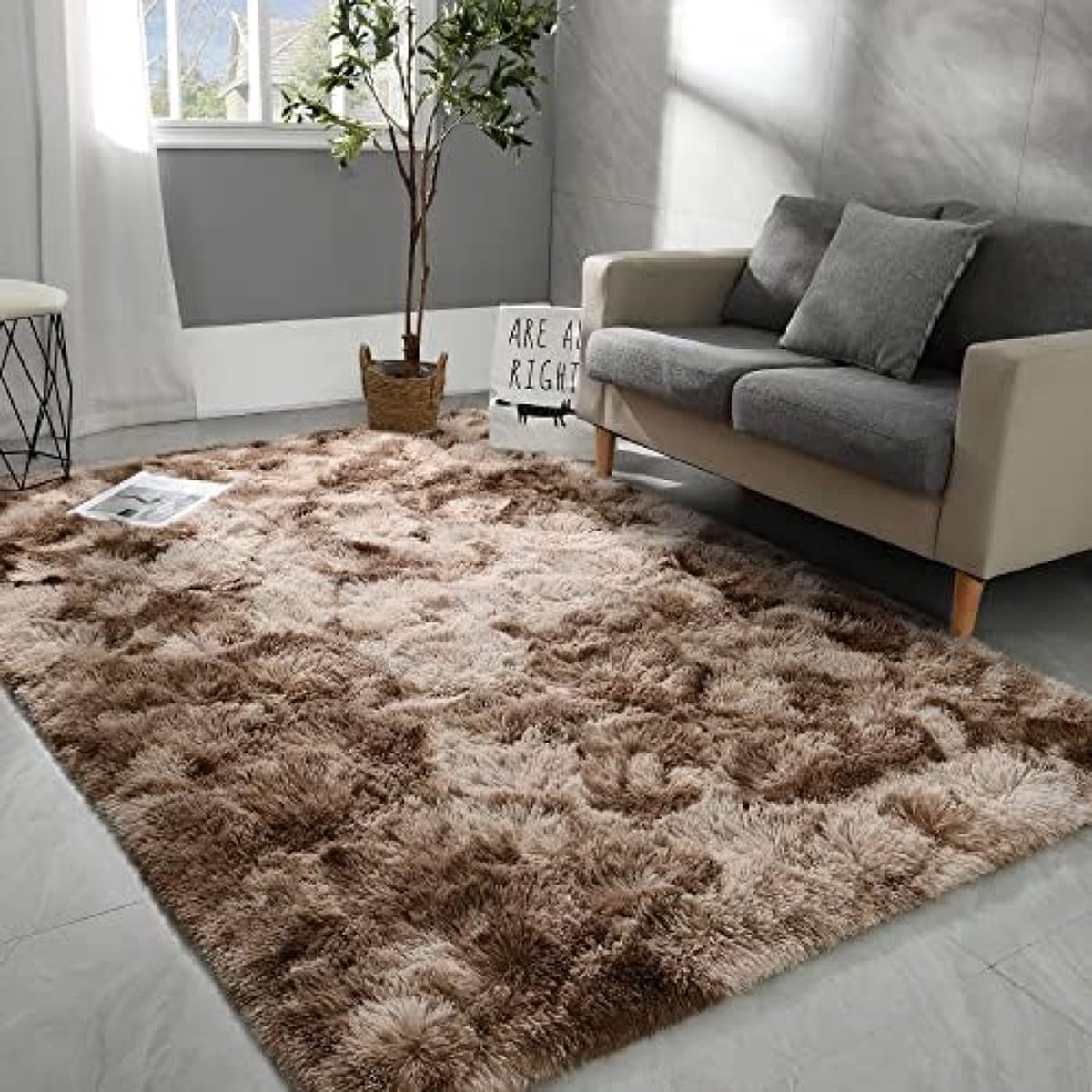Pluche tapijt, wollig, rond, grote maat, moderne woonkamer, kinderen, meisjes, zacht en pluizig tapijt voor de slaapkamer/woonkamer/kinderkamer