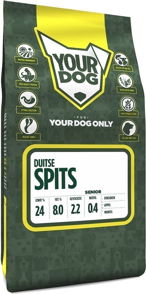 Yourdog Yourdog Duitse spits Rasspecifiek Senior Hondenvoer 6kg | Hondenbrokken