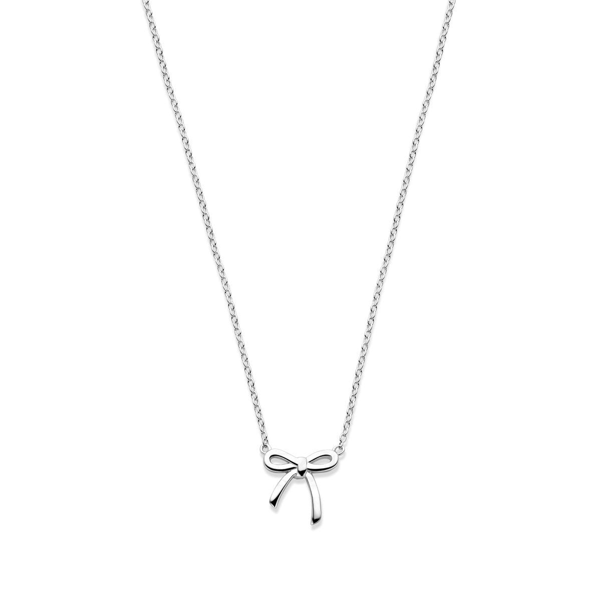 zilver gerhodineerd collier strik 41 - 43 - 45 cm 1339701