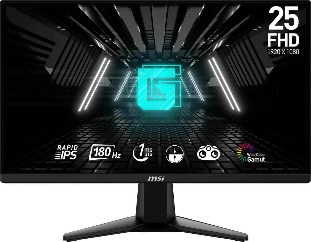 MSI G255F computer monitor 62,2 cm (24.5") 1920 x 1080 Pixels Full HD LCD Zwart