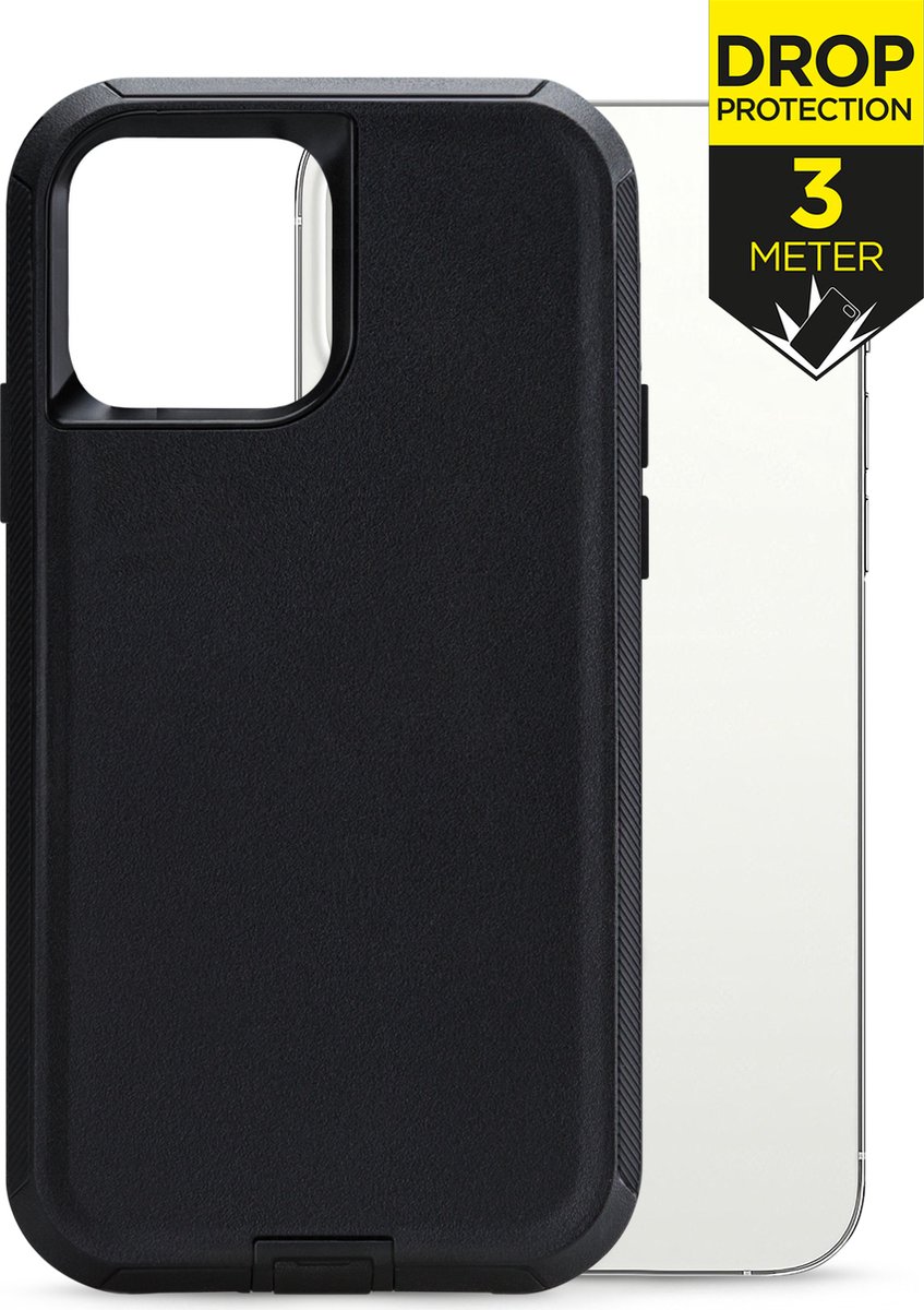 Mobilize Hoesje geschikt voor Apple iPhone 13 Pro Max Telefoonhoesje Hardcase | Mobilize Defender Backcover Shockproof | Schokbestendig iPhone 13 Pro Max Telefoonhoesje | Anti Shock Proof - Zwart