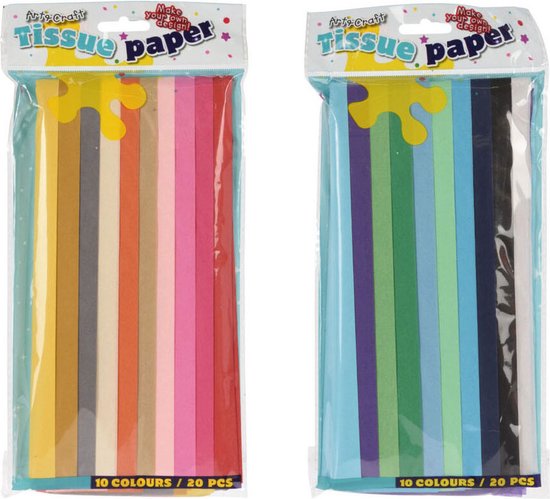 Papier de soie artisanal 50x70cm, 20 pièces.