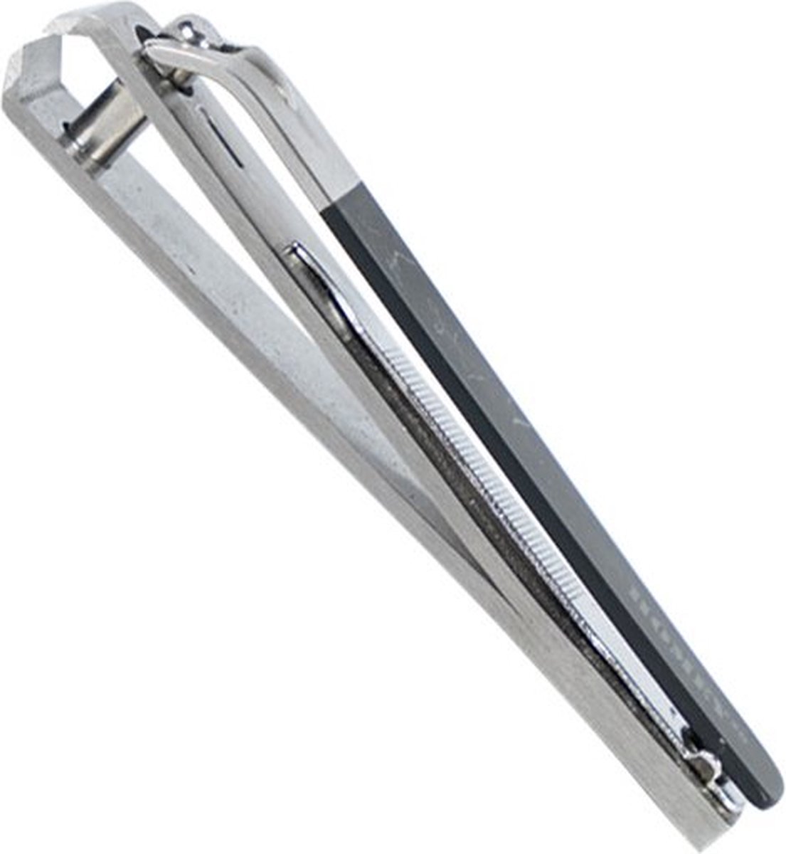 Goedkoopste Homey's teennagelknipper - 8 cm - rechte bek - RVS - satin/matzwart