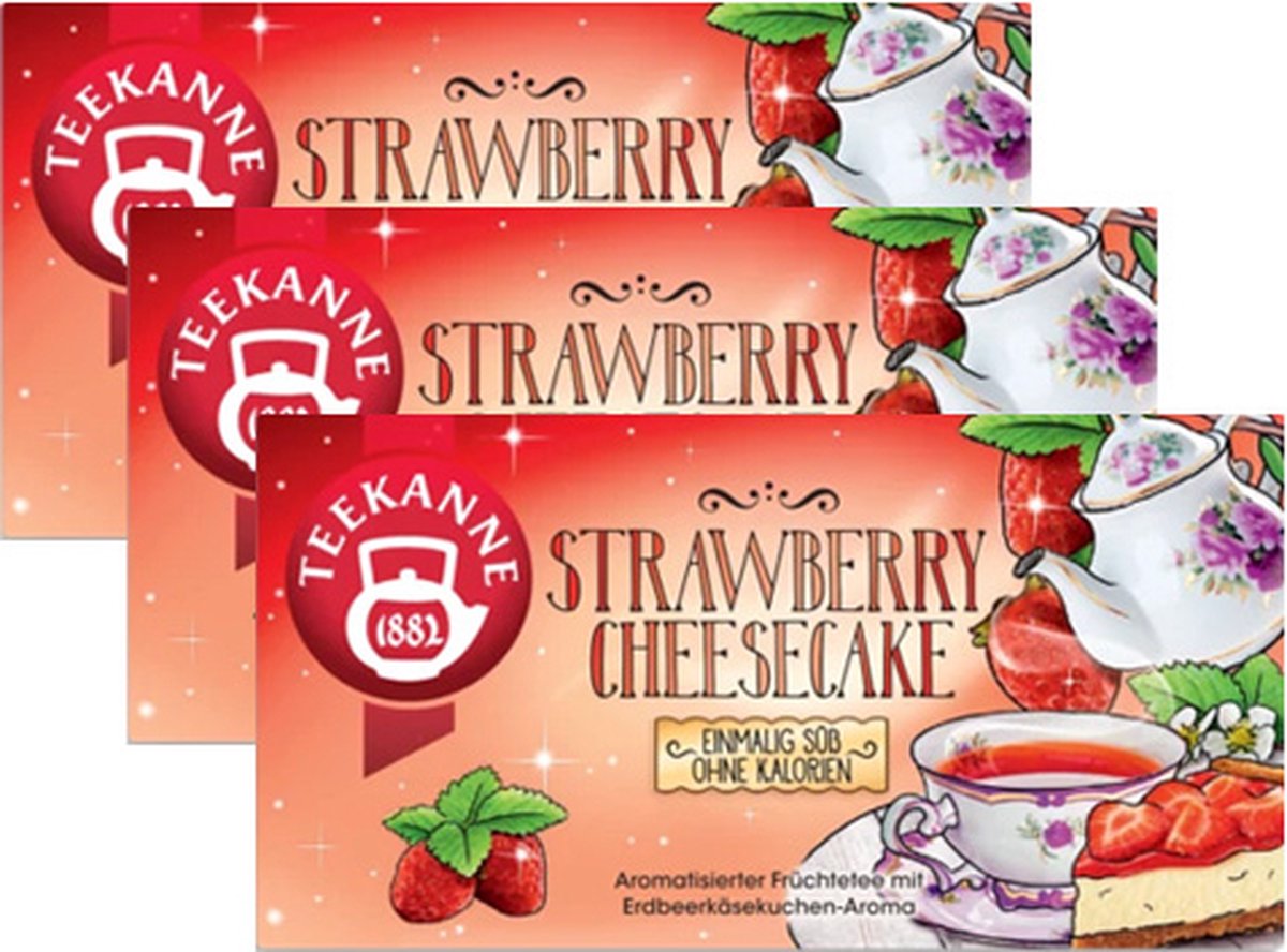 Teekanne - Strawberry Cheesecake Thee - 3x 18 zakjes
