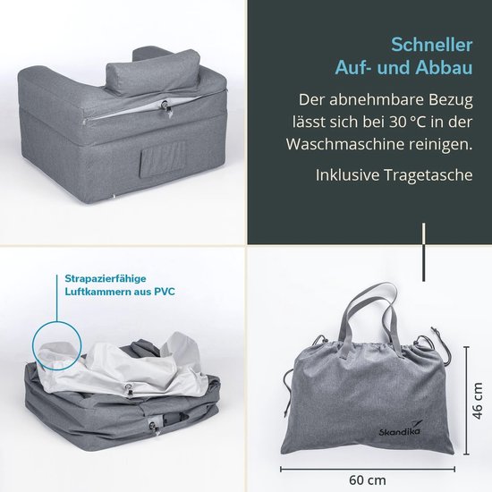 Opblaasbare Sofa voor Buiten met Elektrische Pomp - USB Oplaadbaar Logeerbed tot 200 kg van Flintronic — afbeelding 4