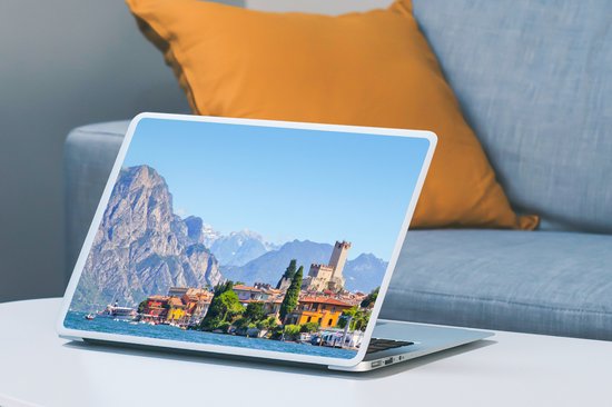 Autocollant pour ordinateur portable - 15,6 pouces - Lac de Garde - Berg - Ville - 36x27,5cm - Autocollants pour ordinateur portable - Skin pour ordinateur portable - Housse