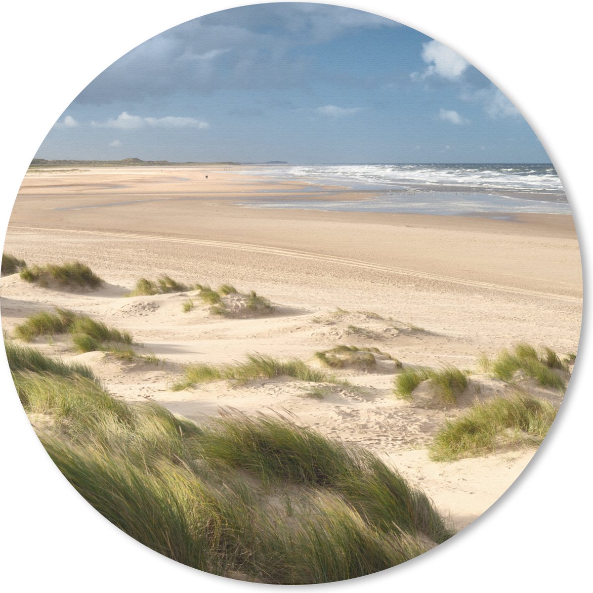 Muismat rond 50x50 cm - Mousepad Zand - Duin - Zee - Ronde muismatten