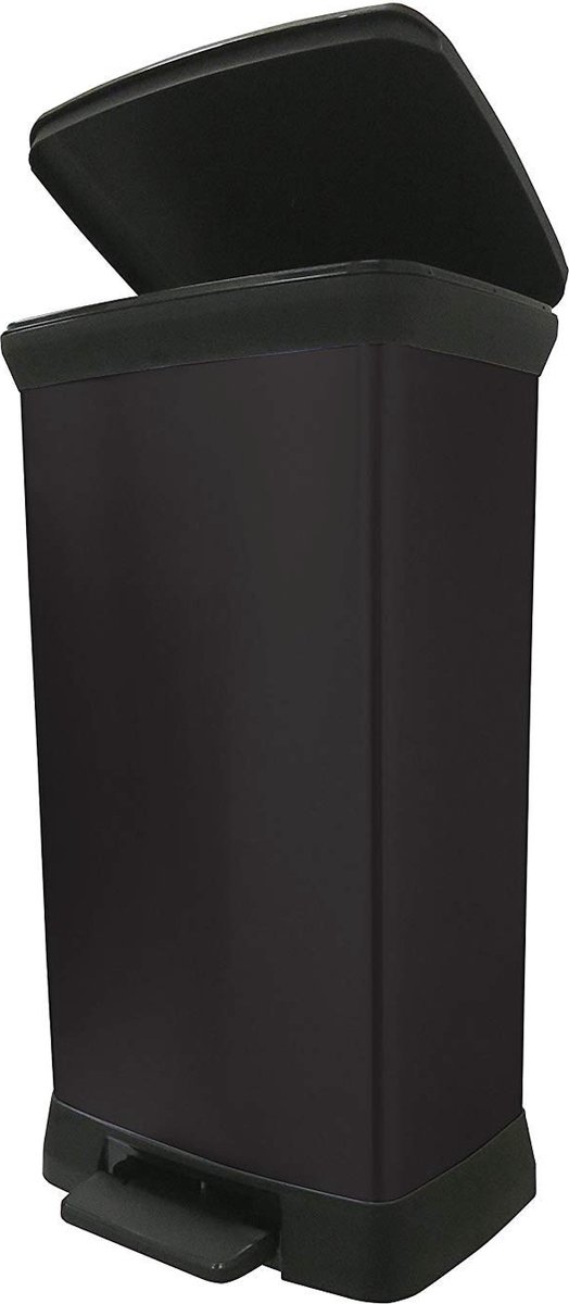 Goedkoopste Pedaalemmer Kunststof 50L Zwart - Zachte Sluiting