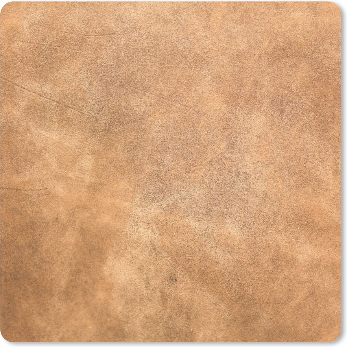 Muismat 30x30 cm - Mousepad Leer - Structuur - Lederlook - Bruin - Muismatten