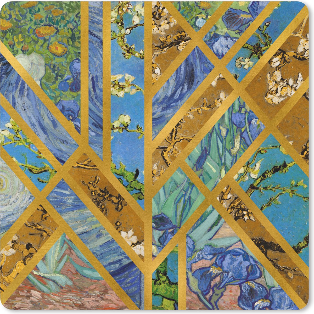 Muismat 20x20 cm - Mousepad Van Gogh - Oude meesters - Kunst - Muismatten