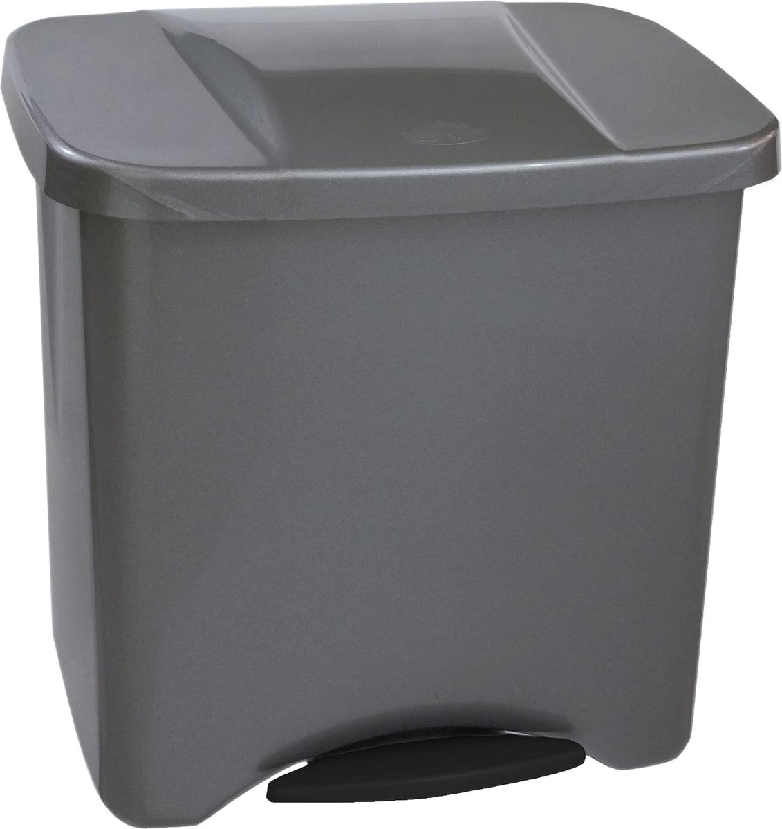 Goedkoopste Milieuvriendelijke pedaalemmer 50 liter mat grijs voor selectieve afvalinzameling