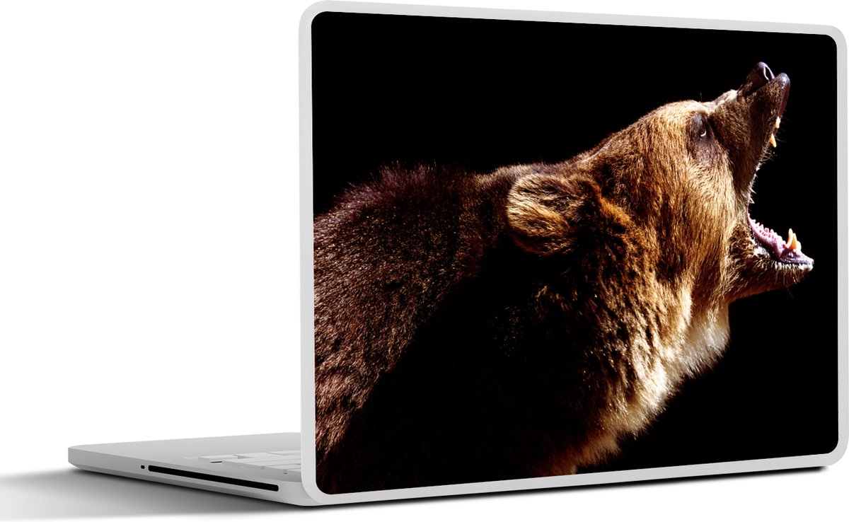 Laptop sticker - 15.6 inch - Beer - Wild dier - Tanden - 36x27,5cm - Laptopstickers - Laptop skin - Cover