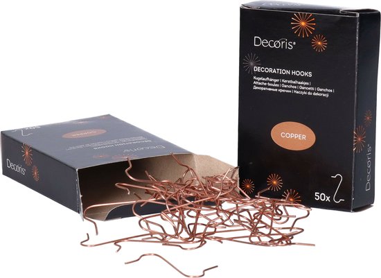 Crochets de suspension boules de Noël 100 pièces en cuivre