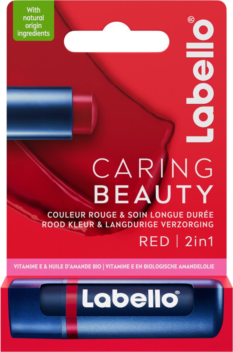Labello Lippenbalsem Caring Beauty Red - 24 x 5.5 ml - Voordeelverpakking