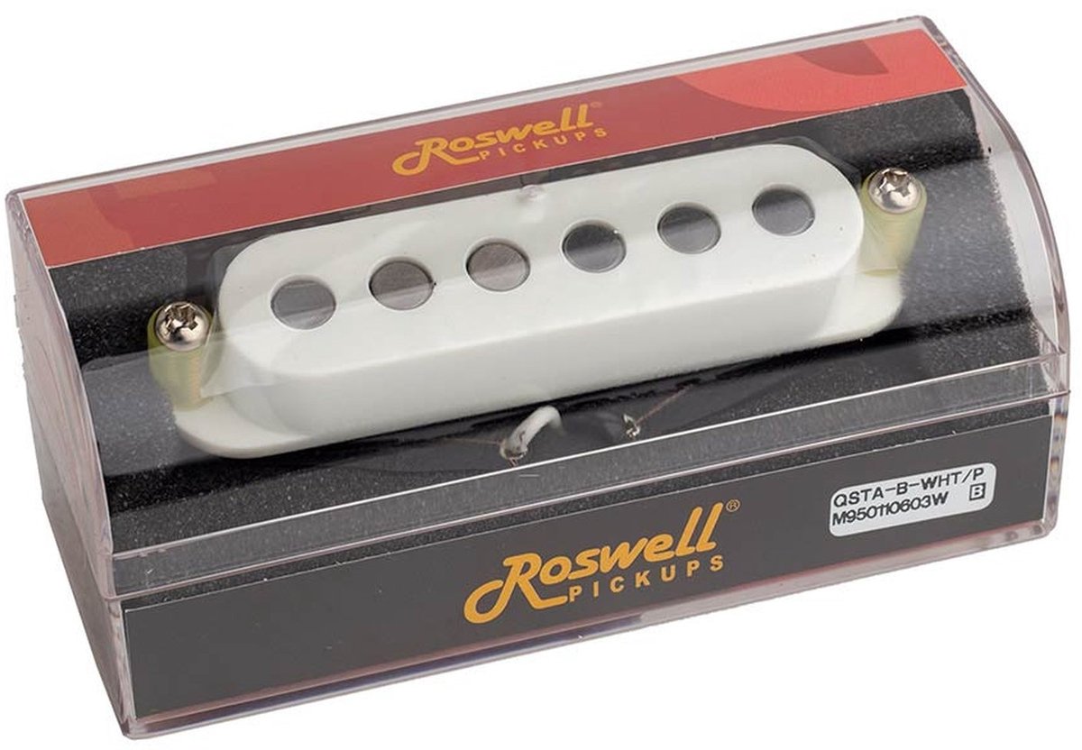 Roswell RP-QSTABWHT Quarter Pound ST Pickup - Alnico 5, Brug, Wit