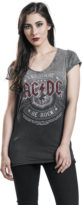T-shirt AC/ DC Let There Be Rock gris-gris foncé M Katoen - Produits dérivés du groupe, Groupes