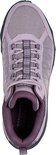 Bovenkant van een paarse Skechers Go Run Trail Altitude 2.0 wandelschoen met veters en 'waterproof' logo.