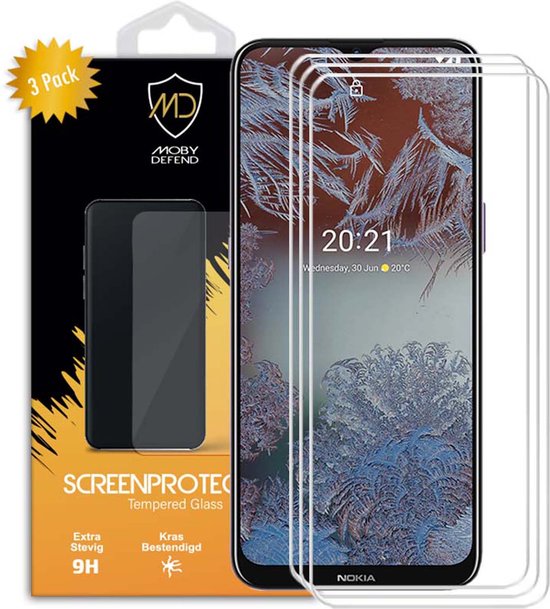 Lot de 3 Protecteurs d'écran Nokia G10 / Nokia G20, économiseurs d' écran en Glas MobyDefend les étuis MobyDefend - Coques en verre / Protecteurs d'écran compatibles pour: Nokia G10; Nokia G20