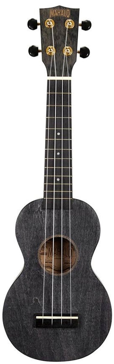 Mahalo MS1TBR Slimline Series sopraan ukelele transparent brown