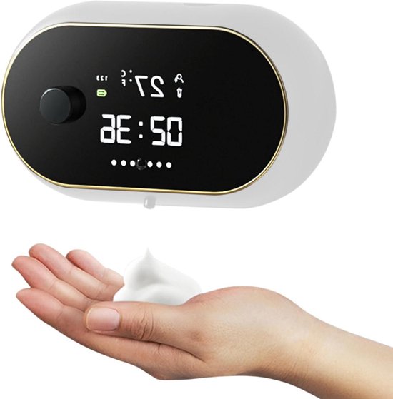 AIKE Automatische Zeepdispenser Wandgemonteerd, 650 ML Grote Capaciteit, Badkamer Keuken Handwas Zeepdispenser, Commerciële Wandgemonteerde Automatische Vloeibare Zeepdispenser, Model AK1216, Zilver