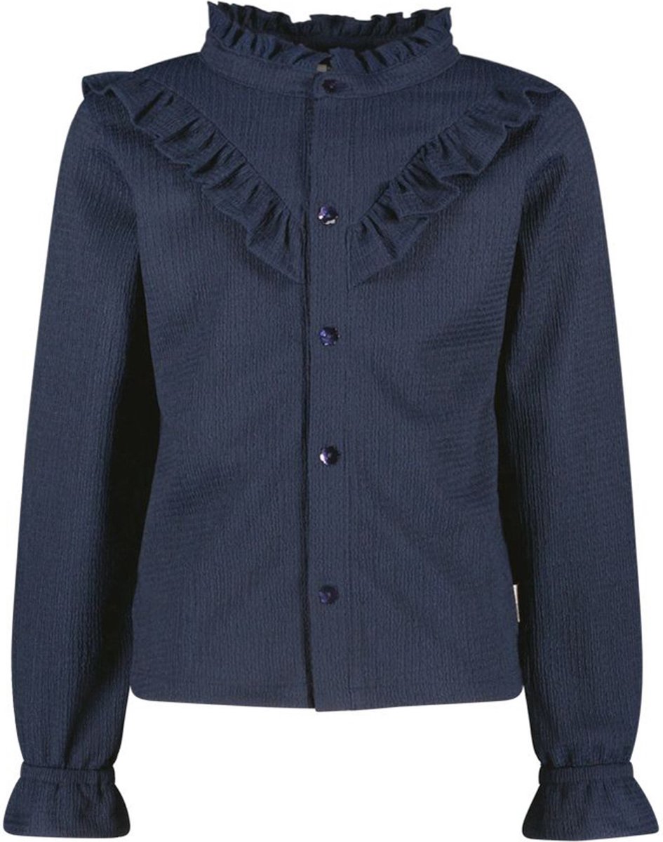 B.Nosy Meisjes blouse - Beau - Navy blauw