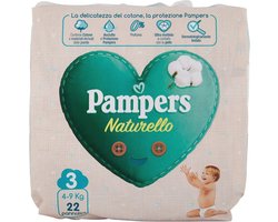 Natuurlijke luiers voor baby's, maat 3, 22 stuks, huidvriendelijk en allergievriendelijk