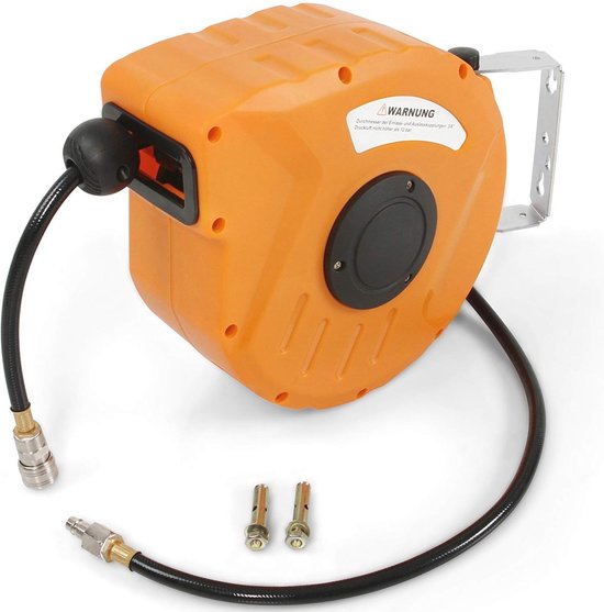 Automatische Persluchtslanghaspel - 10 m/20 m/30 m, 8 ba18 bar, 1/4