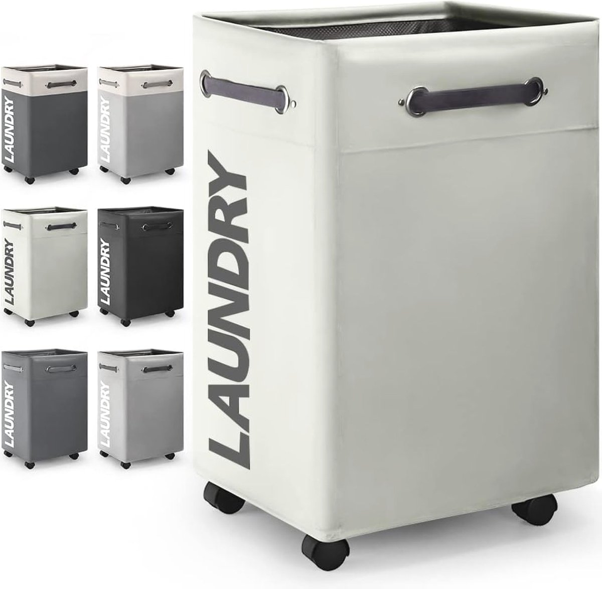 Goedkoopste Grote Opvouwbare Wasmand met Wielen - 74L Inklapbare Organiser voor Vuile Kleding