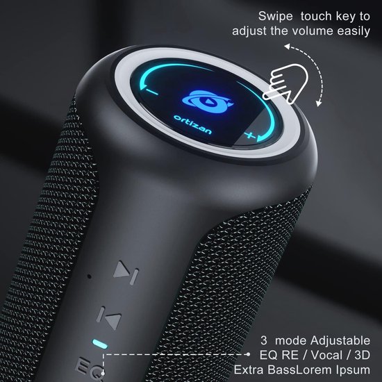 Bluetooth luidspreker met 40W geluid en IPX6 waterbestendigheid - Draadloze speaker met langdurige accu en dual pairing functie van Merkloos — afbeelding 5