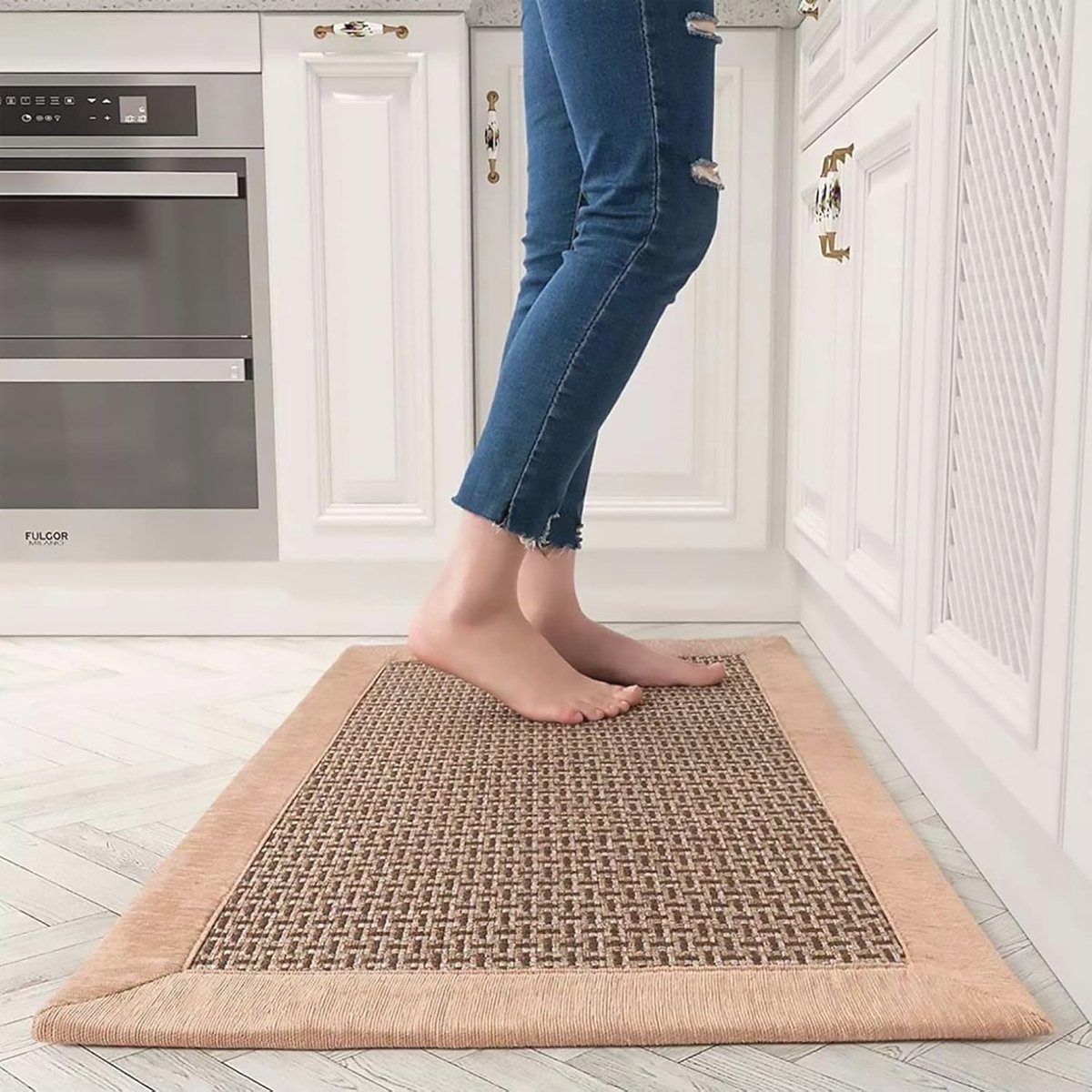 Goedkoopste Wasbaar Antislip Keukentapijt 50 x 80 cm - Duurzaam en Absorberend Bruin