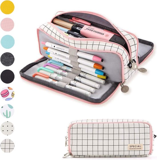 Multi-vakken etui voor school en kantoor - Groot en duurzaam pennenetui voor kinderen en volwassenen van Procase — afbeelding 2