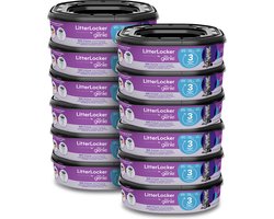 LitterLocker Litter Genie Navulling - Vierkante Refills - Geurbestrijding - 12 stuks