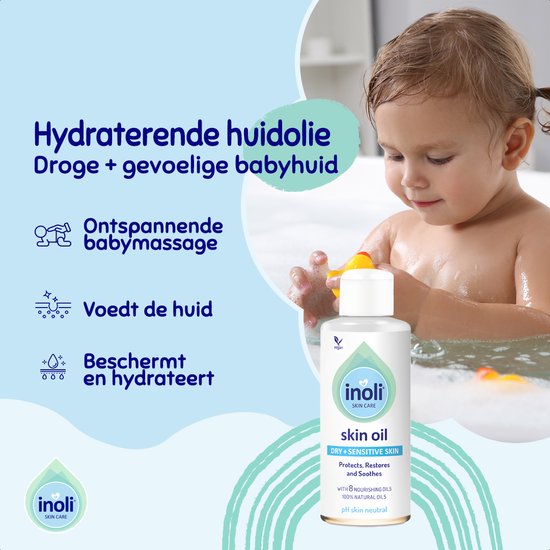 Inoli Skincare - Inoli Huidolie voor Droge en Gevoelige Huid - Lichaamsolie - Babybenodigdheden - 150ml van Inoli — afbeelding 2
