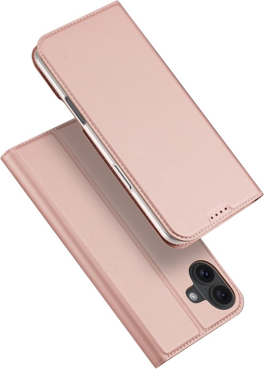 Dux Ducis Geschikt voor iPhone 16 Plus hoesje - Slim bookcase - Roze