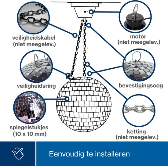 Decorative ornament - Oude discobol / spiegelbol (Mirror Ball Decorative ornament - Oude discobol / spiegelbol (Mirror Ball