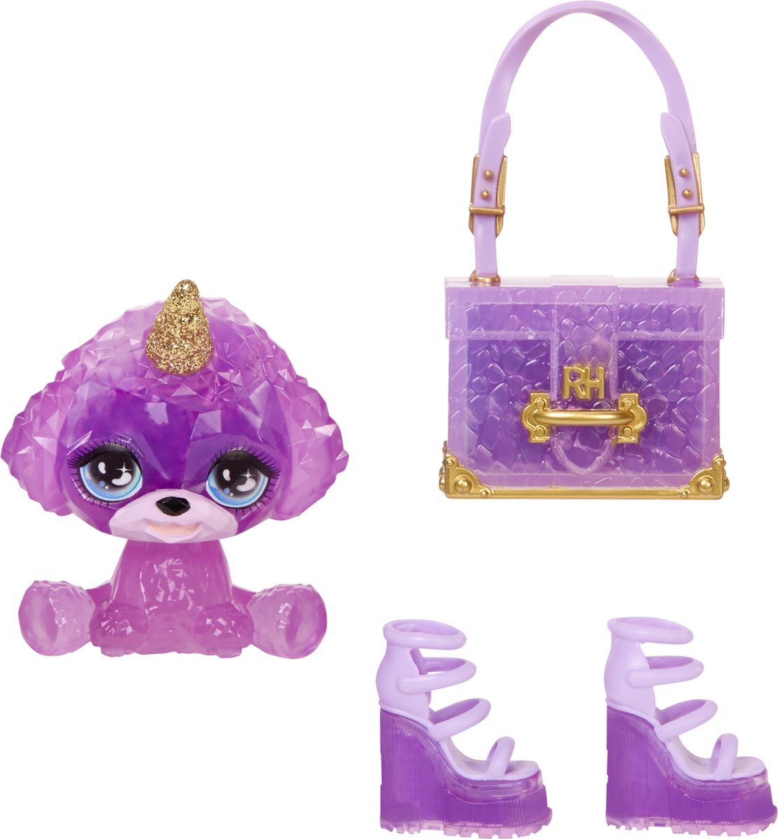 Rainbow High Klassieke Modepop - 28 cm - Violet (paars) - Met slijmset en diertje — afbeelding 6
