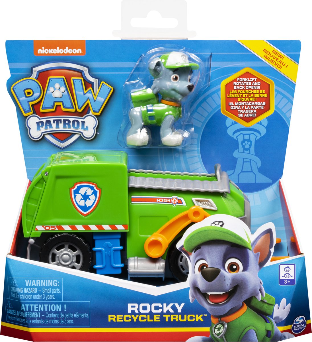 PAW Patrol - Rocky's Recycle Truck - speelgoedauto met speelfiguur - 80% gerecycled plastic - duurzaam speelgoed — afbeelding 23