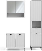 Vicco Badkamermeubelset Eliza, Wit, 3-delig
