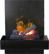 Bol.com Xaralyn Quero EG elektrische wandhaard - met Opti-Myst Cassette 400 - Zwarte haard met zwart glazen achterwand - Waterda... aanbieding