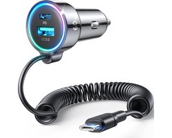 Joyroom 60W bedrade autolader met USB-C aansluiting in zwart