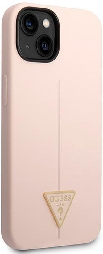 Guess - GUHCP14MSLTGP - iPhone - 14 - Plus - 6.7 - rose/rose - coque rigide - silicone - triangle